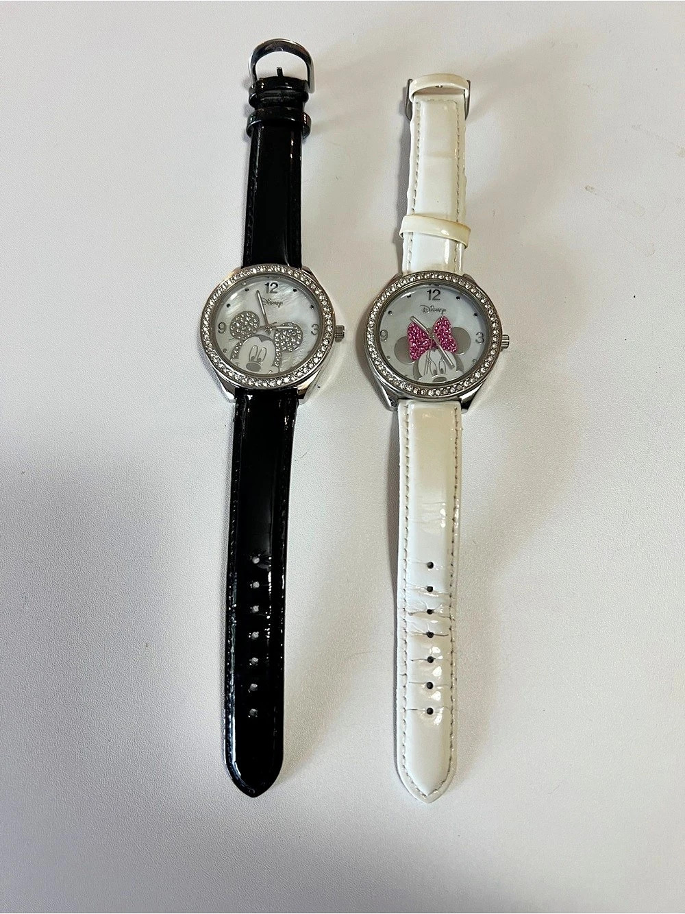 Disney Minnie Mouse and Mickey Mouse watches Rhinestone Black & White